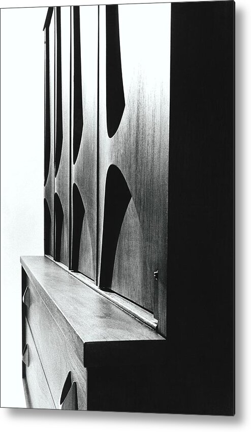 Oscar Niemeyer Metal Print featuring the photograph Cabinet Designed By M F Smith For Broyhill by William Grigsby