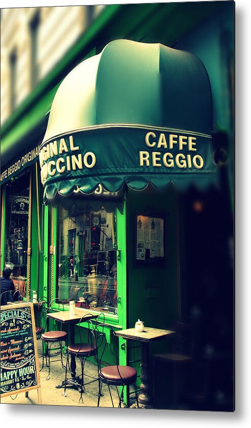 Cafe Metal Print featuring the photograph Caffe Reggio by Jessica Jenney