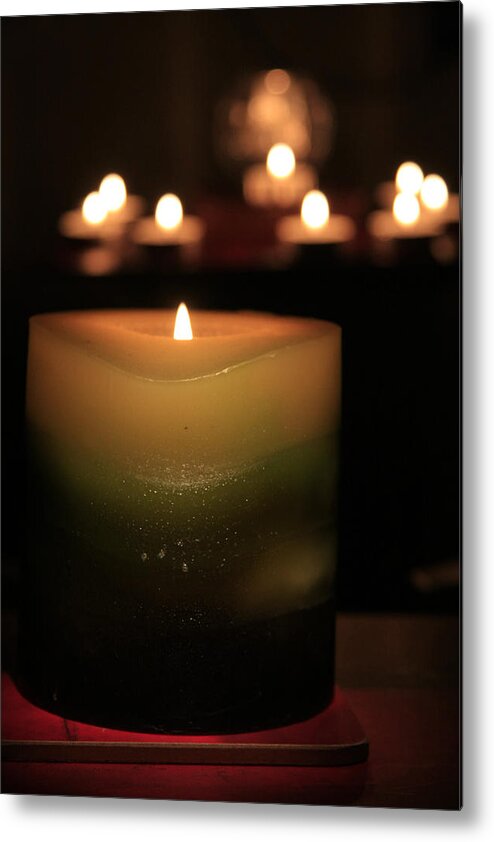 Candles Metal Print featuring the photograph Candle Light by Sue Leonard