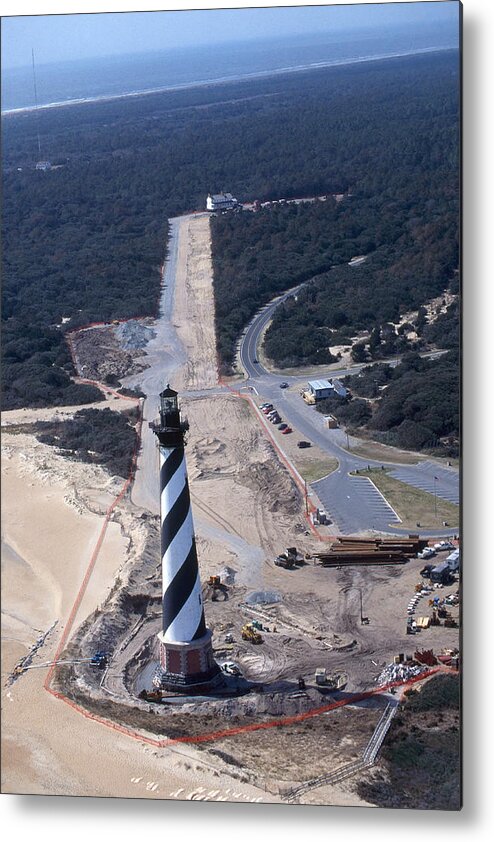 North Carolina Metal Print featuring the photograph Cape Hatteras Lighthouse Relocation by Bruce Roberts