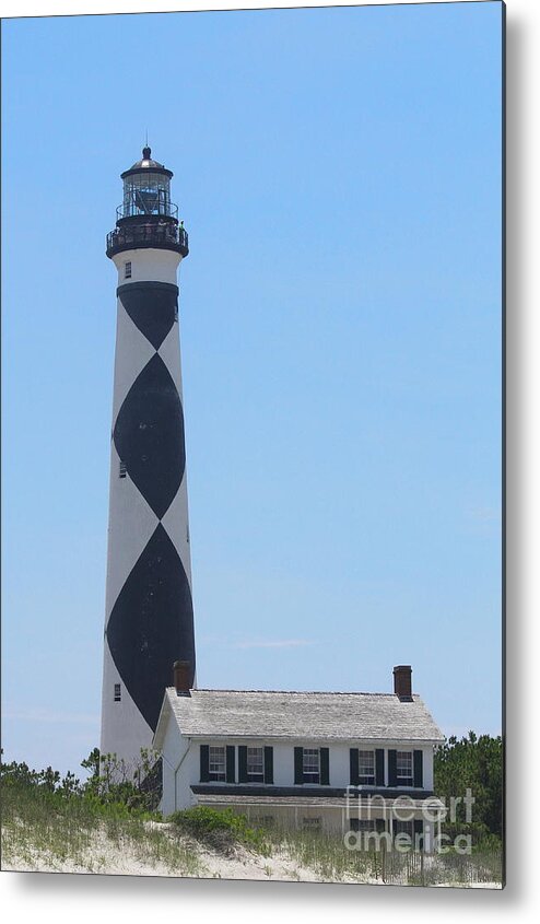 Lighthouse Metal Print featuring the photograph Cape Lookout Lighthouse 6 by Cathy Lindsey