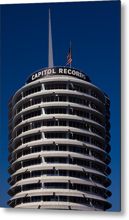 Album Metal Print featuring the photograph Capitol Records by Ron Pate