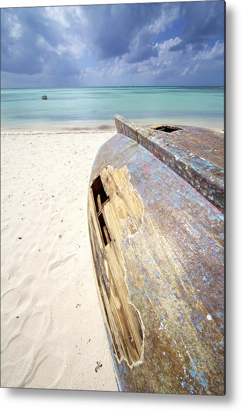 Aruba Metal Print featuring the photograph Caribbean Shipwreck by David Letts