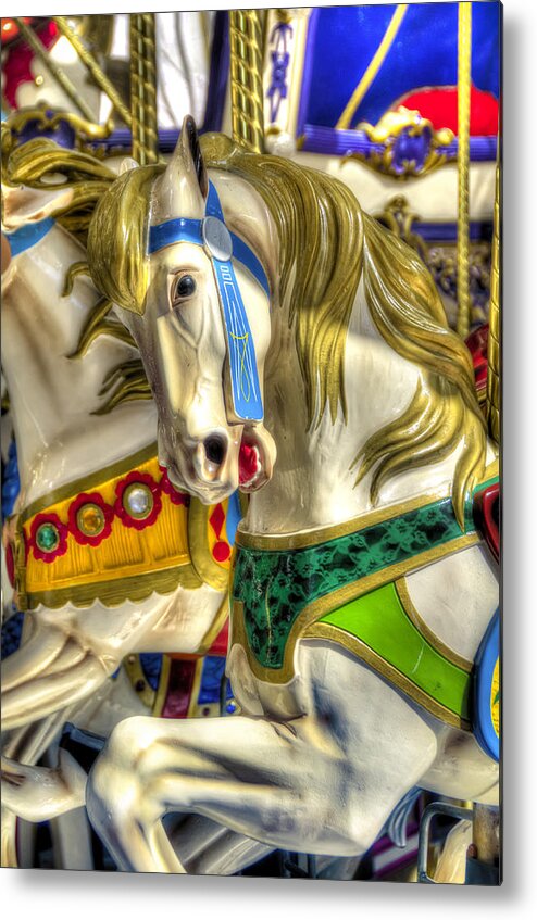 Carousel Metal Print featuring the photograph Carousel Charger by Wayne Sherriff