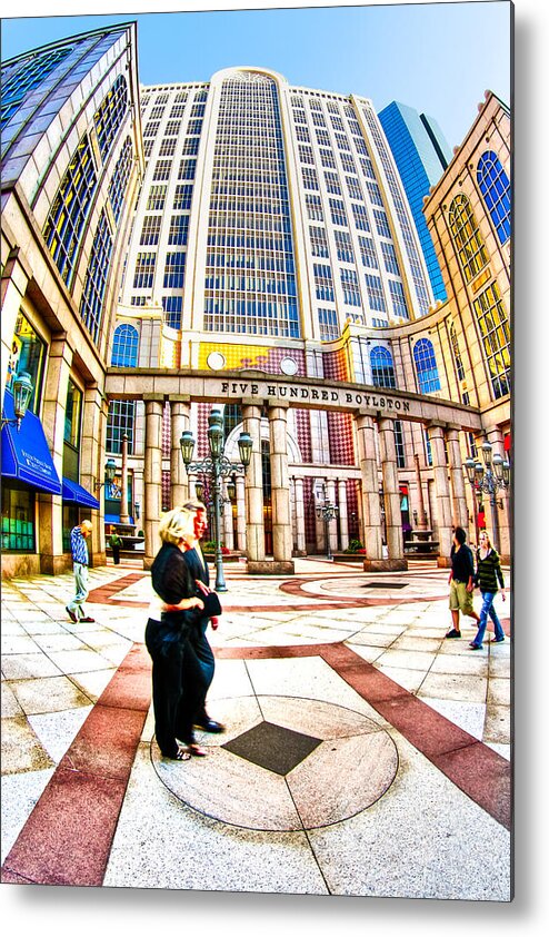 Boston Metal Print featuring the photograph Caught In The Geometry Of Boylston Street by Mark E Tisdale
