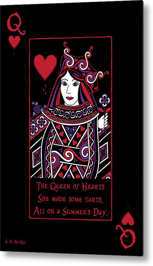 Queen Of Hearts Metal Print featuring the digital art Celtic Queen of Hearts Part I by Celtic Artist Angela Dawn MacKay