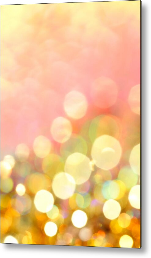 Abstract Metal Print featuring the photograph Champagne Supernova by Dazzle Zazz