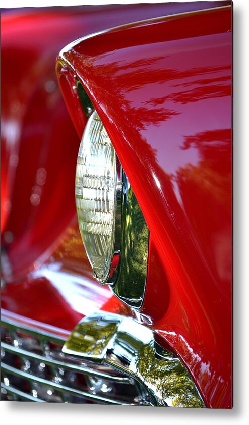  Metal Print featuring the photograph Chevy Headlight by Dean Ferreira