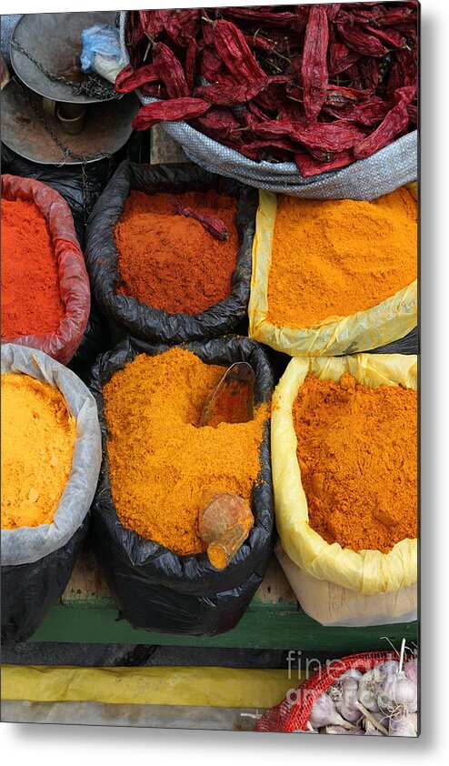 Food And Beverage Metal Print featuring the photograph Chilli powders 3 by James Brunker