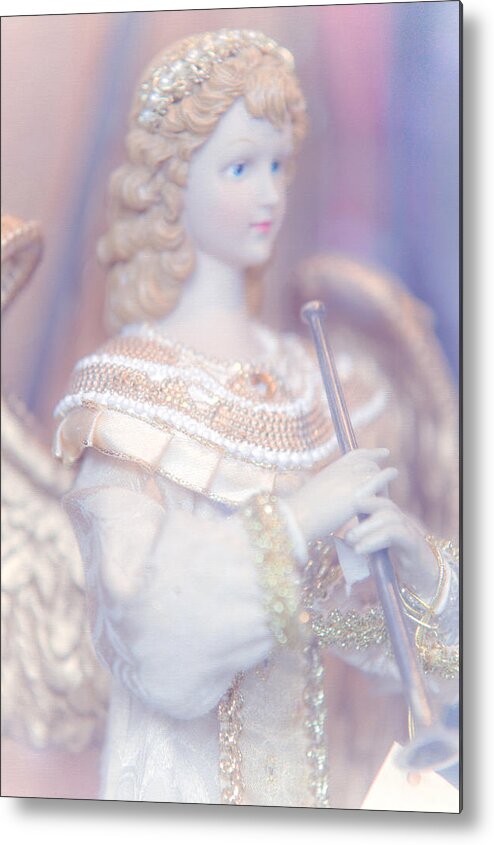 Merry Christmas Metal Print featuring the photograph Christmas Angel by Jenny Rainbow