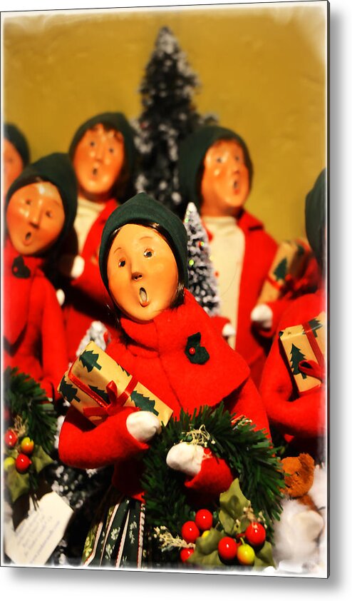 Christmas Metal Print featuring the photograph Christmas Caroling by Mike Martin