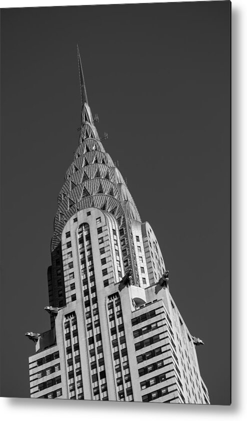 Chrysler Building Metal Print featuring the photograph Chrysler Building BW by Susan Candelario