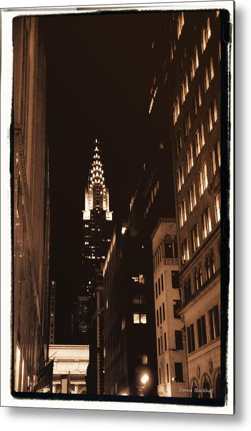 New York Metal Print featuring the photograph Chrysler Building by Donna Blackhall
