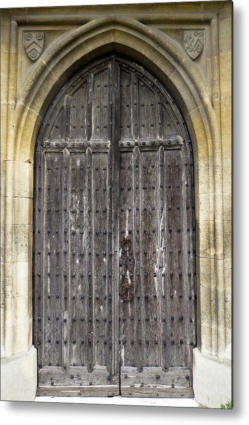 Church Metal Print featuring the photograph Church door by David Pyatt
