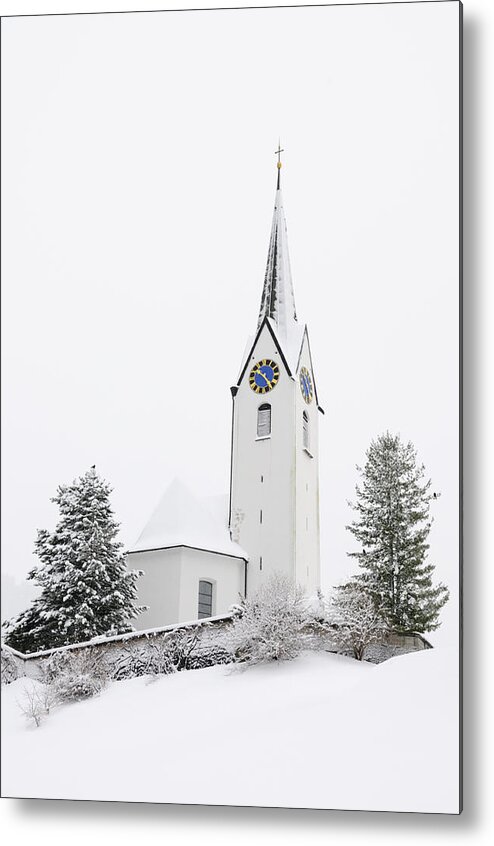 Church Metal Print featuring the photograph Church in winter by Matthias Hauser