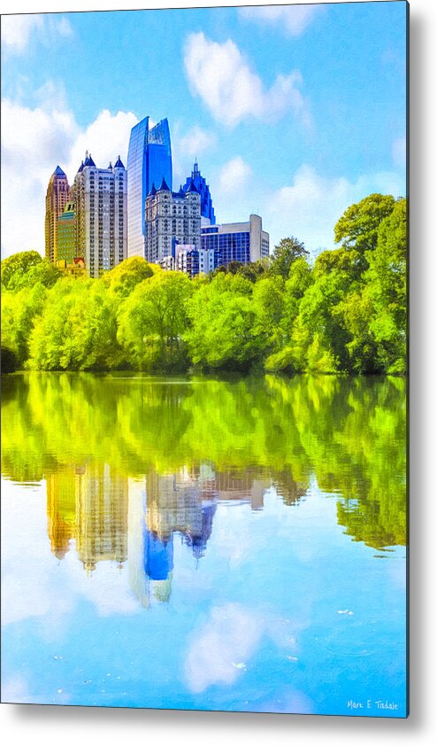 Atlanta Metal Print featuring the photograph City of Tomorrow - Atlanta Midtown Skyline by Mark E Tisdale