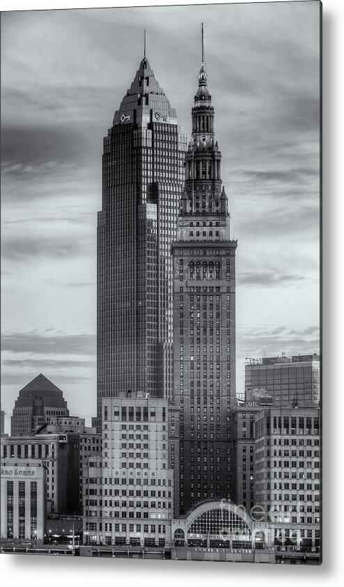 Clarence Holmes Metal Print featuring the photograph Cleveland Skyscrapers at Dawn II by Clarence Holmes
