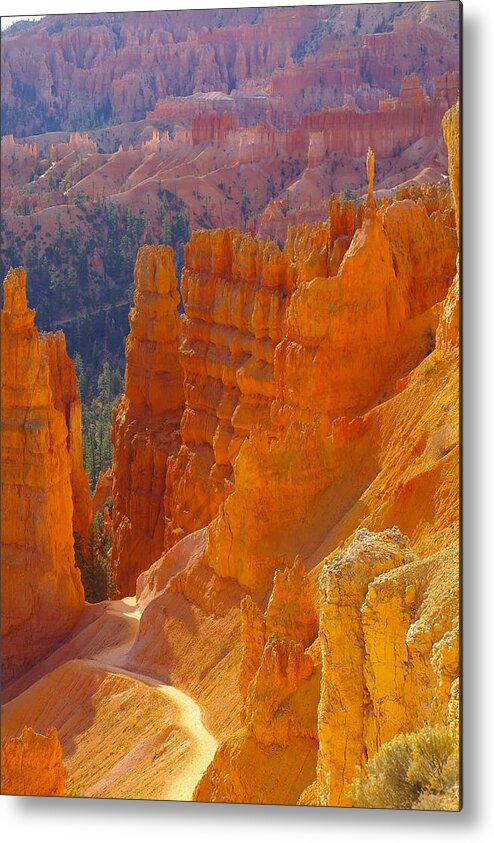 Canyons Metal Print featuring the photograph climbing out of the Canyon by Jeff Swan