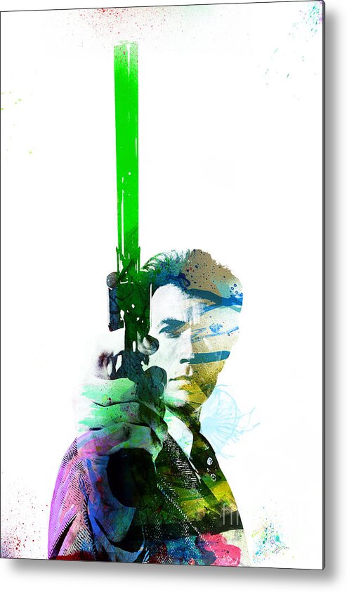 Clint Metal Print featuring the painting Clint Eastwood Dirty Harry by Jonas Luis