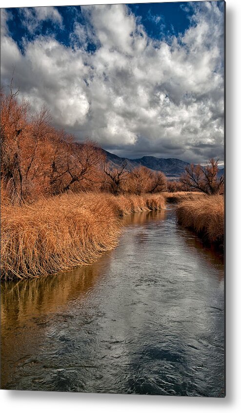 Sky Metal Print featuring the photograph Clouds over Lower Owens by Cat Connor