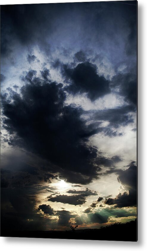 Thunderstorm Metal Print featuring the photograph Cloudscape, Upcoming Thunderstorm by Ollo