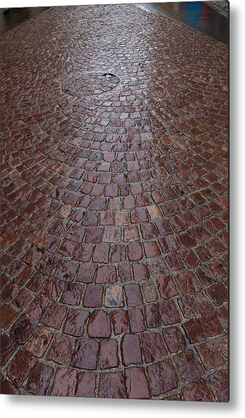 Cobblestones Metal Print featuring the photograph Cobblestones In The Rain by Charles Lupica