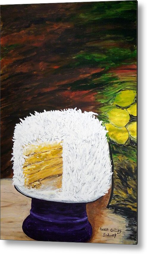 Coconut Metal Print featuring the painting Coconut Cake by Randolph Gatling