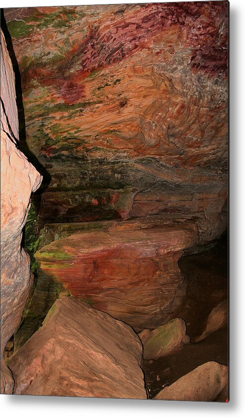 Colored Rock Layers Metal Print featuring the photograph Colored Rock Layers by Richard Gregurich