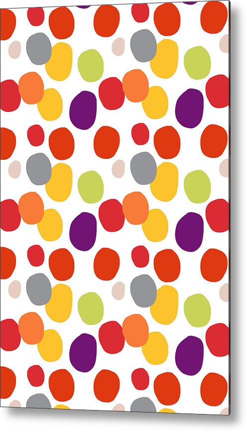 Circles Metal Print featuring the painting Colorful Confetti by Linda Woods