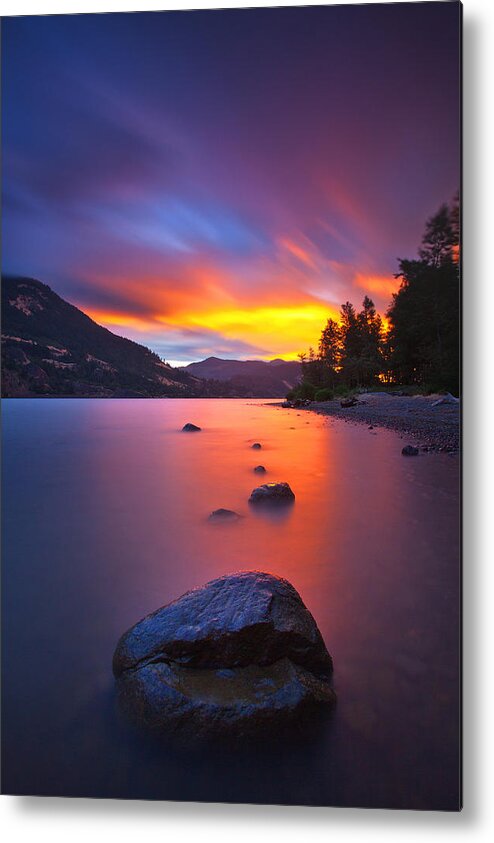 Sunset Metal Print featuring the photograph Columbia Morning Fire by Darren White