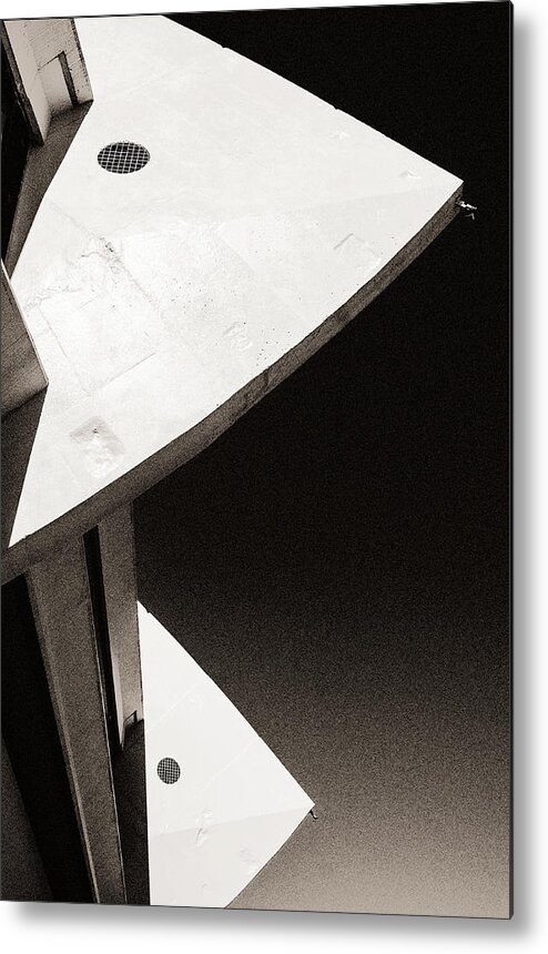 Lith Metal Print featuring the photograph Concrete triangles by Arkady Kunysz