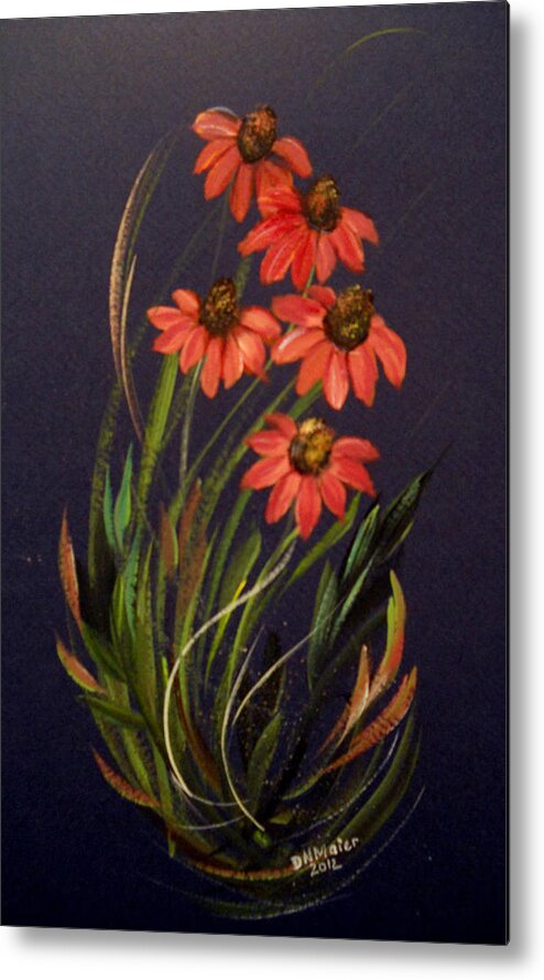 Daisy Metal Print featuring the painting Coneflower by Dorothy Maier