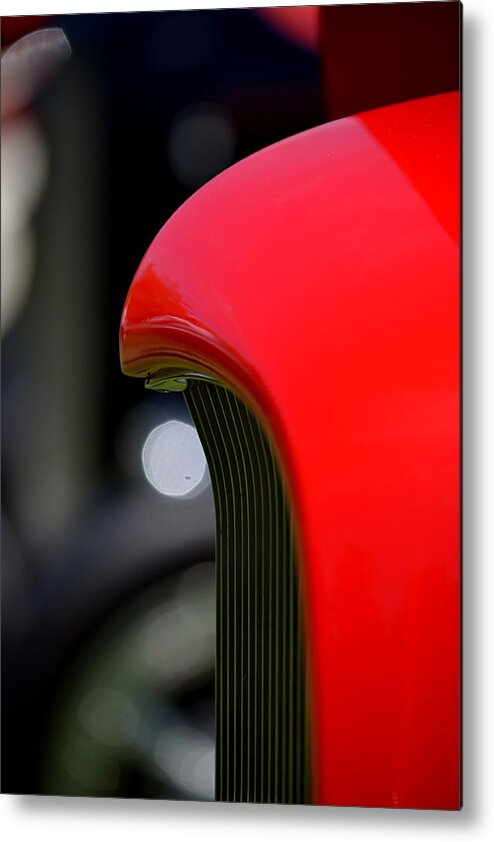 Red Metal Print featuring the photograph Cool Hotrod-1 by Dean Ferreira