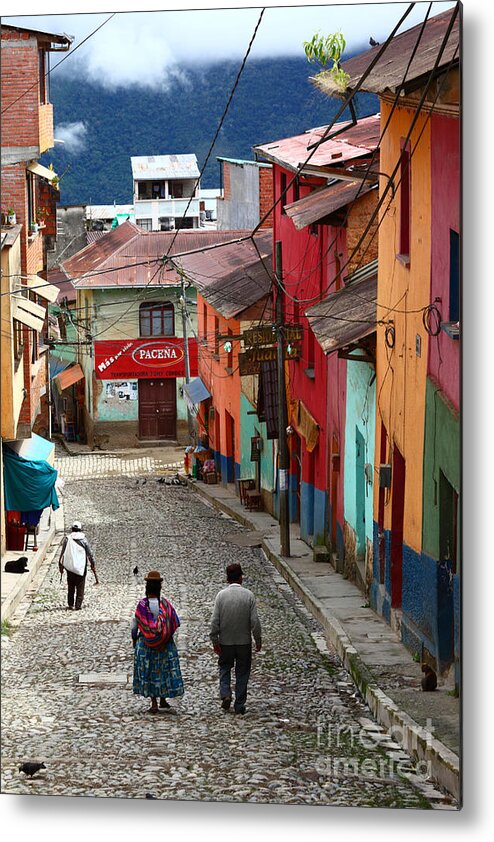 Bolivia Metal Print featuring the photograph Coroico Street Scene by James Brunker