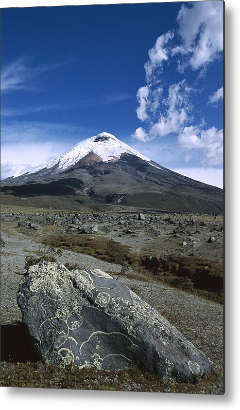 Feb0514 Metal Print featuring the photograph Cotopaxi Volcano Above Andean Plateau by Tui De Roy