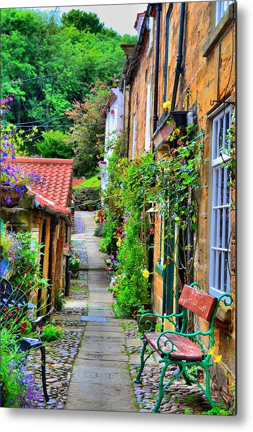 Beach Metal Print featuring the photograph Cottage Row by Dave Woodbridge
