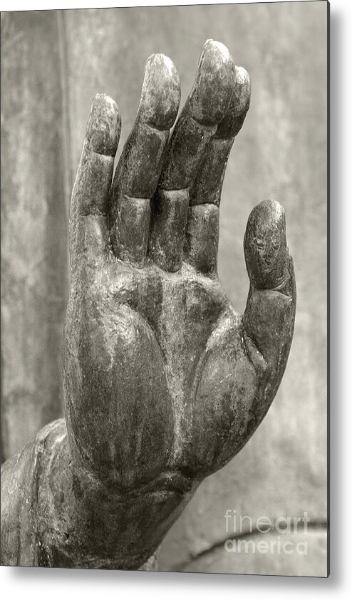 Black And White Metal Print featuring the photograph Courage by Eileen Gayle
