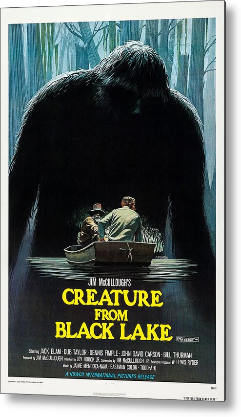 1970s Poster Art Metal Print featuring the photograph Creature From Black Lake, U.s. Poster by Everett