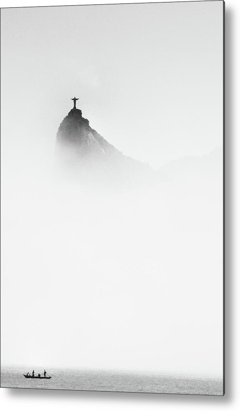 Brazil Metal Print featuring the photograph Cristo In The Mist by Trevor Cole