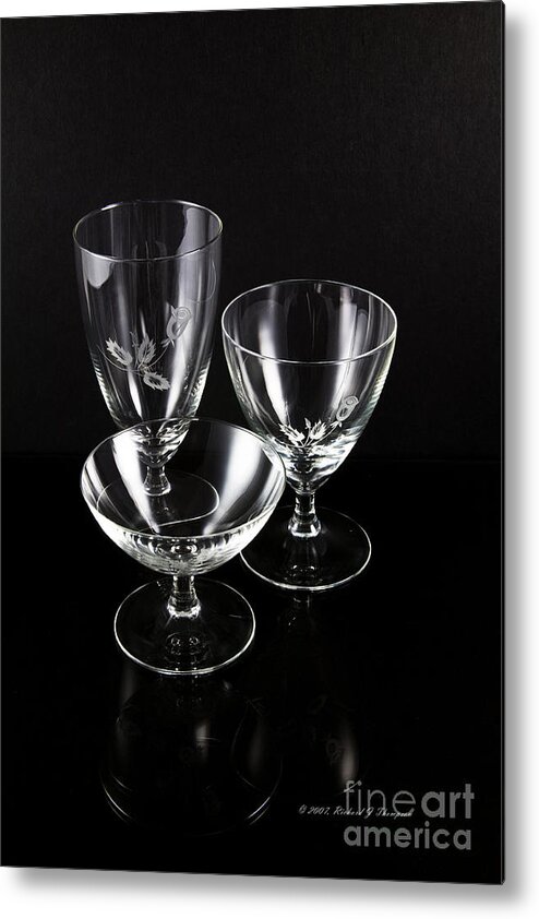 Glass Metal Print featuring the photograph Crystal Reflection by Richard J Thompson 