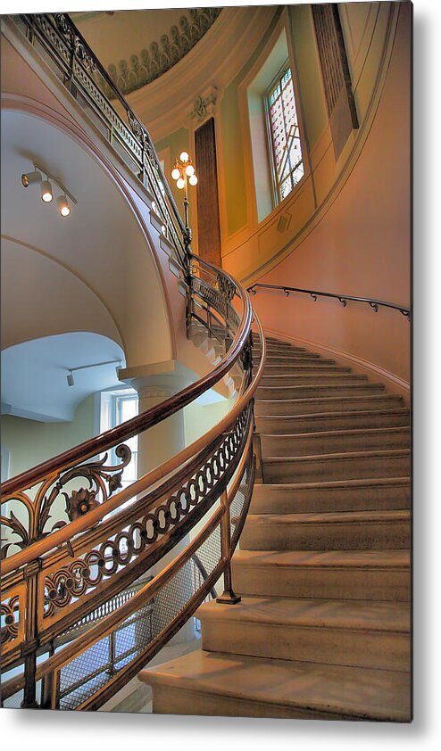 Architecture Metal Print featuring the photograph Decorative Stairway by Steven Ainsworth