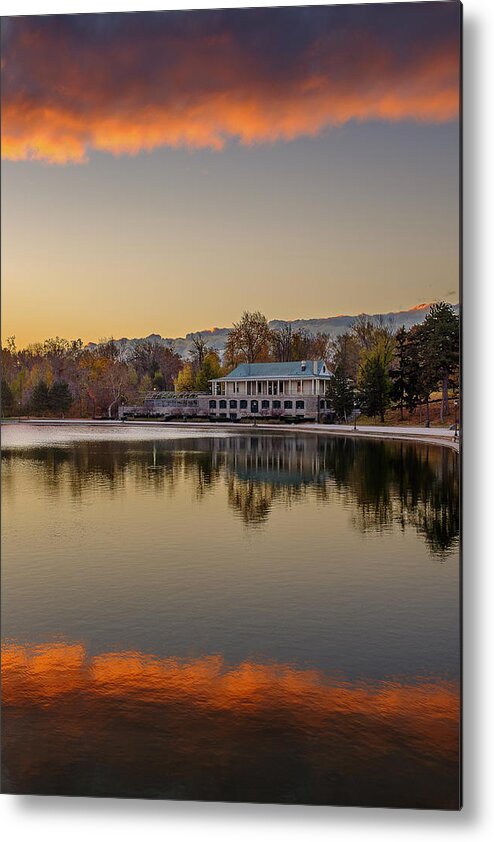 Lake Metal Print featuring the photograph Delaware Park Marcy Casino Autumn Sunrise by Chris Bordeleau