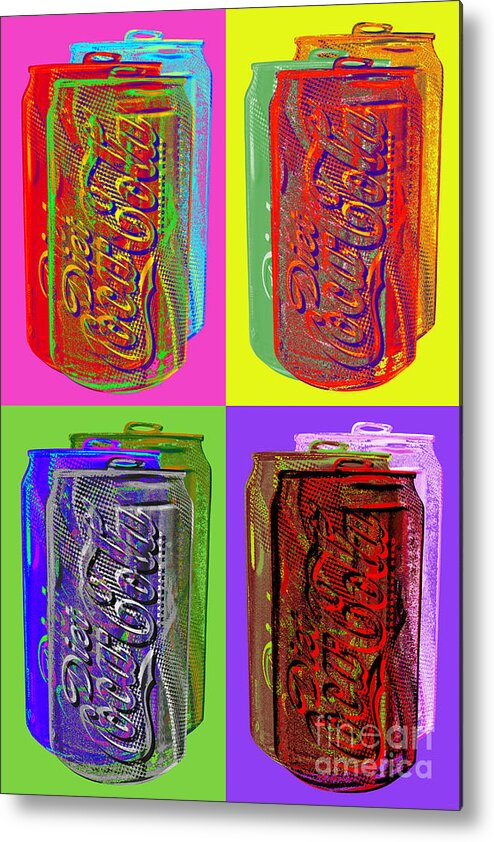 Coke Metal Print featuring the digital art Diet Coke - Coca Cola by Jean luc Comperat