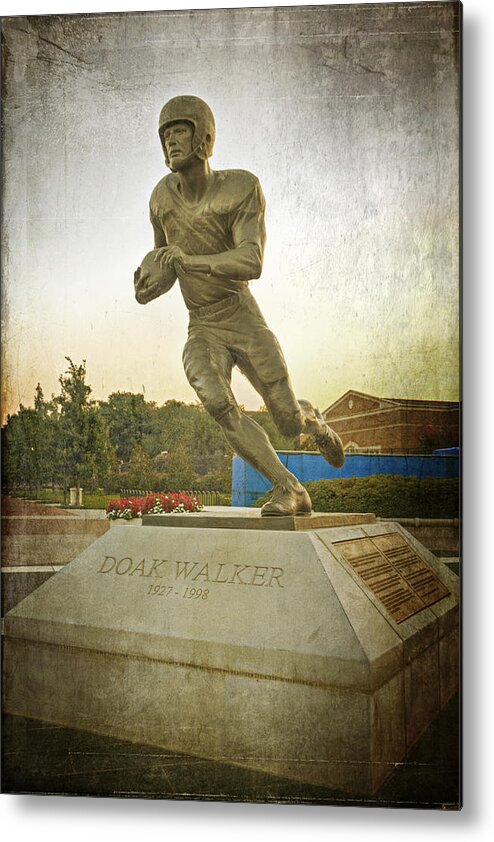 Doak Walker Metal Print featuring the photograph Doak Walker Statue by Joan Carroll