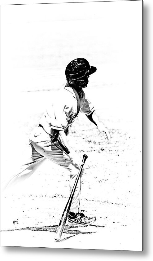 Baseball Metal Print featuring the photograph Doing It by Karol Livote