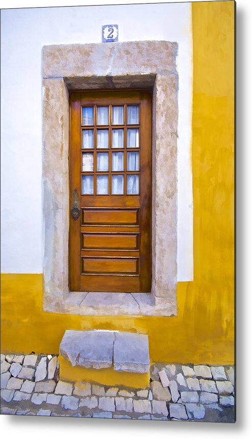 Brown Metal Print featuring the photograph Door Number Two by David Letts