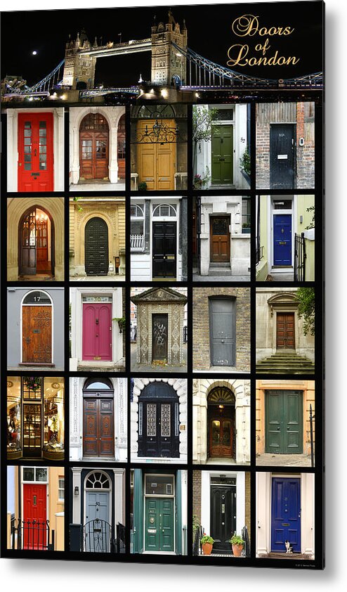 London Metal Print featuring the photograph Doors of London II by Hermes Fine Art