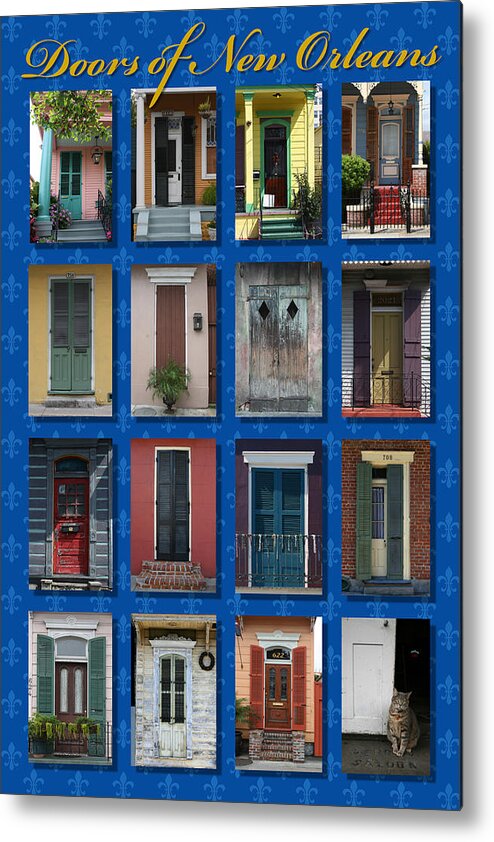 New Orleans Metal Print featuring the photograph Doors of New Orleans by Hermes Fine Art