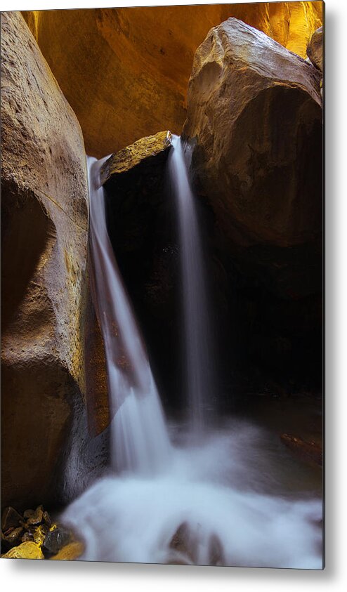 Utah Metal Print featuring the photograph Double Falls by Dustin LeFevre