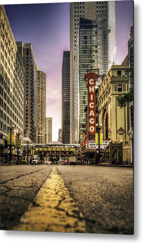 Chicago Metal Print featuring the photograph Down The Line by Alexander Hill